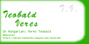 teobald veres business card